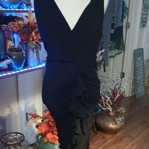 A Beautiful New Betsy & Adam Black Asymmetrical Dress Size 14